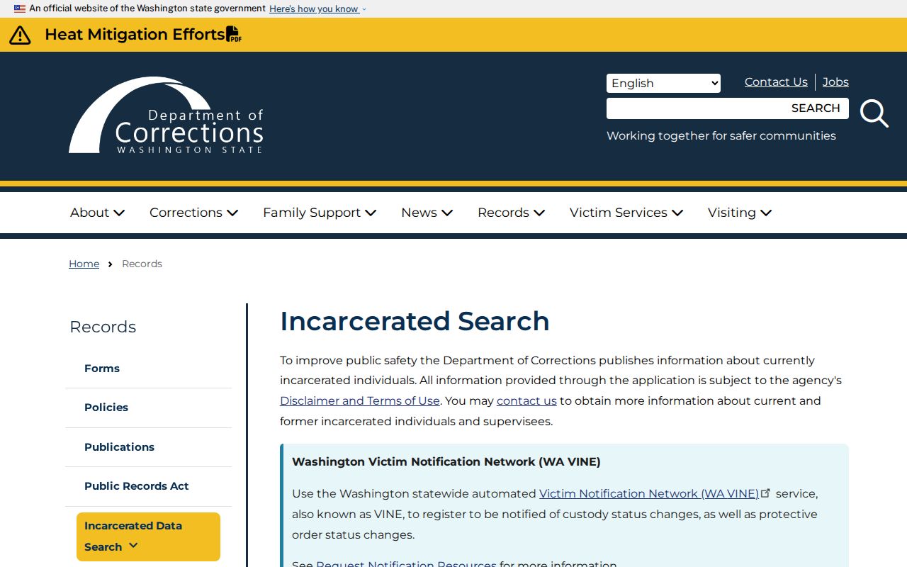 Kitsap County records Washington DOC offender locator